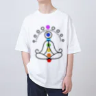 CyberArmadilloの土星（SHANI）のガヤトリマントラ オーバーサイズTシャツ