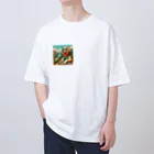 PaletteProdigyのサングラスをかけた冒険犬 Oversized T-Shirt