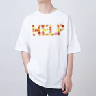 junichi-goodsのバルーン文字「HELP」（赤色系） オーバーサイズTシャツ