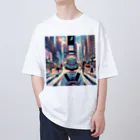 Artful Whiskersの一人旅の少女 Oversized T-Shirt