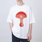 SPORE 堀博美の木版画きのこグッズ Oversized T-Shirt