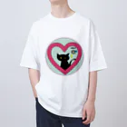 Amasyuiroのmagboxシリーズ　～ウィンク黒猫～ Oversized T-Shirt