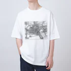 Fred HorstmanのMap of Oxford.  オックスフォード の 地図。 Oversized T-Shirt