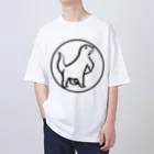 夢幻カワウソくんのお店のロゴマーク風カワウソくん Oversized T-Shirt