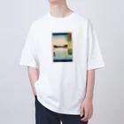 浮世絵屋の広重「冨二三十六景⑯　武蔵本牧のはな」歌川広重の浮世絵 Oversized T-Shirt