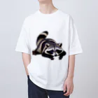 AI イラスト工房の平伏あらいぐま Oversized T-Shirt