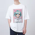 AI-srt-designのスウィート・ミント・ドリーミング・ガール Oversized T-Shirt