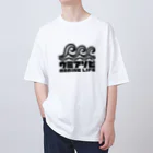 QUQU_WORKSのウミアソビ マリンライフ 海遊び サーフ ブラック Oversized T-Shirt