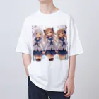 【AI】アルゴリズムアトリエ【デザイン】のAIが作った可愛い制服の女の子 Oversized T-Shirt