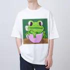 Louvreのかわいい蛙くん オーバーサイズTシャツ