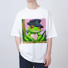 Louvreの帽子のカエルくん Oversized T-Shirt