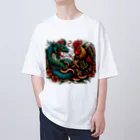 mitsu_tattooの鶏と蛇の喧嘩 Oversized T-Shirt