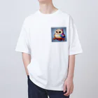 mame1103の虹色幸ふくろう Oversized T-Shirt