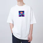 お茶目なドット絵のドッド絵車 Oversized T-Shirt