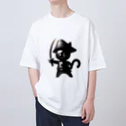NO CAT NO LIFE の猫×海賊×フィギュア風 オーバーサイズTシャツ