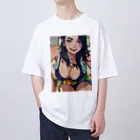 shiba9のビキニガール白 Oversized T-Shirt