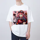 ライダーズのバイク女子　ばくおん!!系 Oversized T-Shirt