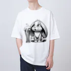 bottaの可愛いウサギ(垂れ耳ビール) Oversized T-Shirt