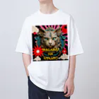 55kentanの吾輩は猫だんべな オーバーサイズTシャツ