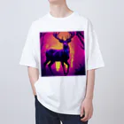 ZeroCreativeのネオンな鹿 Oversized T-Shirt