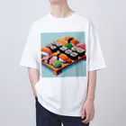 たべものやのお寿司のピクセルイラスト オーバーサイズTシャツ