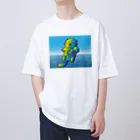 Drecome_Designの【レインボーカラー】おねんね海獺(ラッコ)親子 Oversized T-Shirt