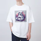 もふっとチンチラ🐭のゲーマーチンチラ オーバーサイズTシャツ