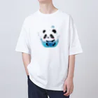 waterpandaの水に落ちるパンダ オーバーサイズTシャツ