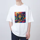 colorful-Nのカラフルなトラ オーバーサイズTシャツ