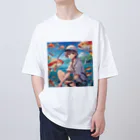 chillfishingの釣りガール爆釣！ オーバーサイズTシャツ