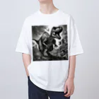 パンダの迫力の恐竜 オーバーサイズTシャツ
