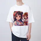 推しの美少女とアイドルの和服が似合う美人姉妹 Oversized T-Shirt