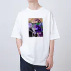 たんぽぽのむらさき色のpurpleチューリップ オーバーサイズTシャツ