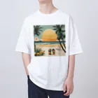 甘いマンゴーの甘い爽やかなマンゴーのイラストグッズ Oversized T-Shirt