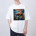 アートフル・メッセンジャーの金運招福金魚様 Oversized T-Shirt