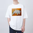 Yoshico-1655の幸せな夢をみる仔猫たち・油絵 オーバーサイズTシャツ