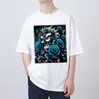 BlueOcean987の獅子舞と青い薔薇 Oversized T-Shirt