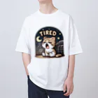 mimikkyu322のTired cat7 Oversized T-Shirt