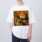 あずきば-あたりの着物猫シリーズ Oversized T-Shirt