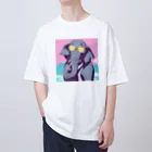 hachicoooのちょい悪ゾウ オーバーサイズTシャツ