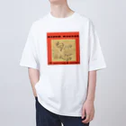 正木嘉兵衛商店のHIDEO MASAKI 生誕120年記念グッズ【波跳びウサギ】オレンジ Oversized T-Shirt