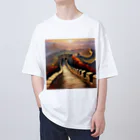 jmindの中国の万里の長城 オーバーサイズTシャツ