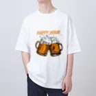 JUNK_HEDDのビールでハッピー オーバーサイズTシャツ