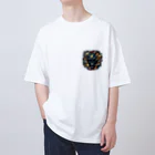 jhondoのスカル　雷 オーバーサイズTシャツ