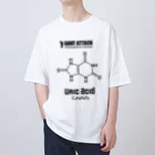 kg_shopの尿酸値 [科学構造式] (文字ブラック) オーバーサイズTシャツ