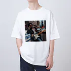 age3mのポリスカーブルース オーバーサイズTシャツ