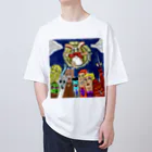 patroom(柄)のうさぎタウン Oversized T-Shirt