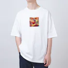 TEFのボールと戯れる犬 Oversized T-Shirt