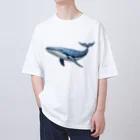 まみおデザインのwhale of a time　素晴らしい時 オーバーサイズTシャツ
