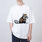 .ANIMALのドットアライグマ　 ちょこん ver オーバーサイズTシャツ